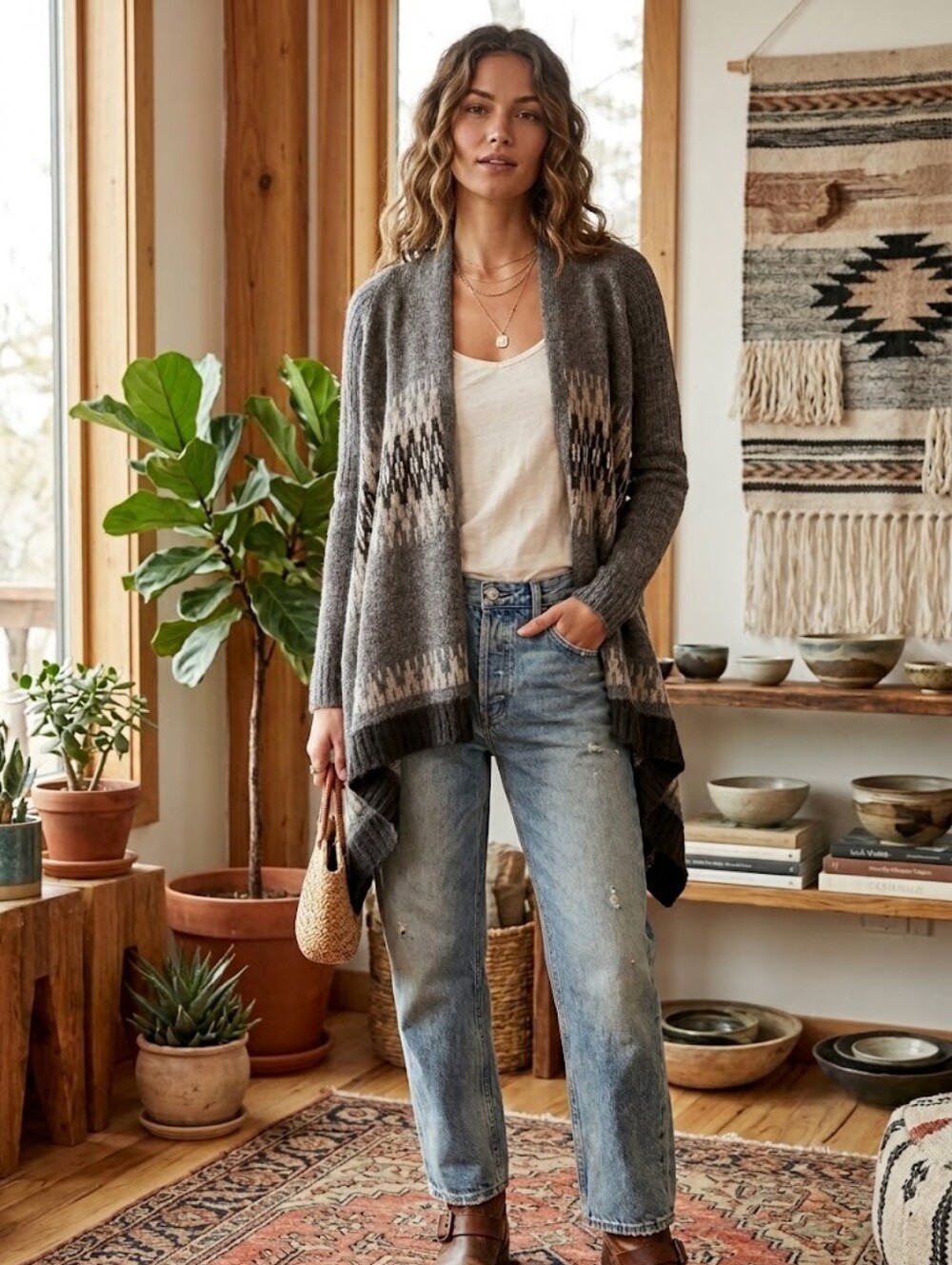 La Fee Maraboutee Wool Blend Cardigan Size S